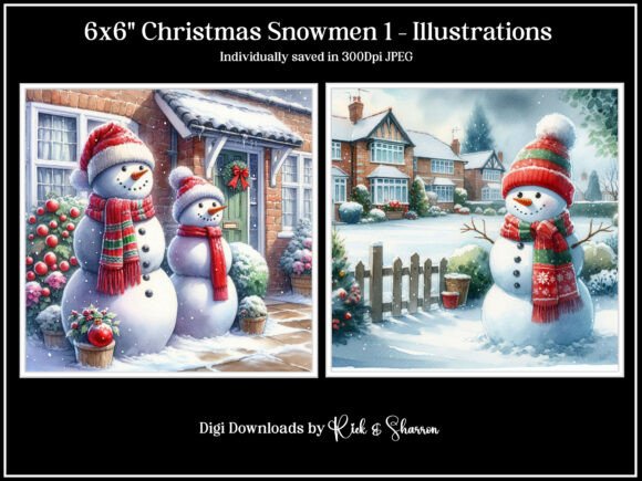 6x6 Christmas Snowmen 1-4 JPEG: A Practical Review for Digital Sellers