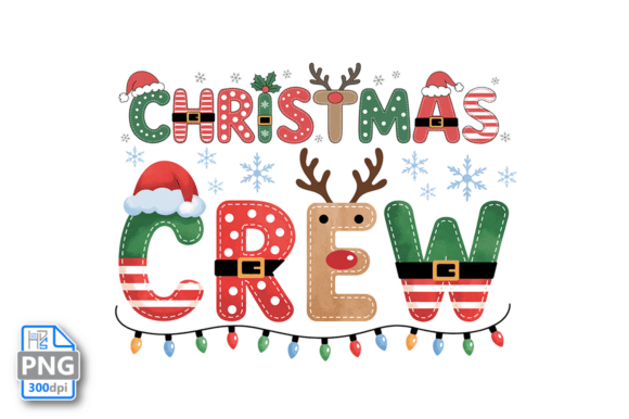 Christmas Crew PNG, Family Holiday PNG: Illustrations for Seasonal Content