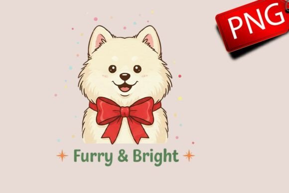 Christmas Dog Maltese Hand-Drawn PNG 1 Review