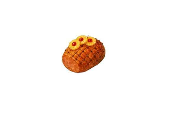 Christmas Glazed Ham PNG File: A Review for Illustrations
