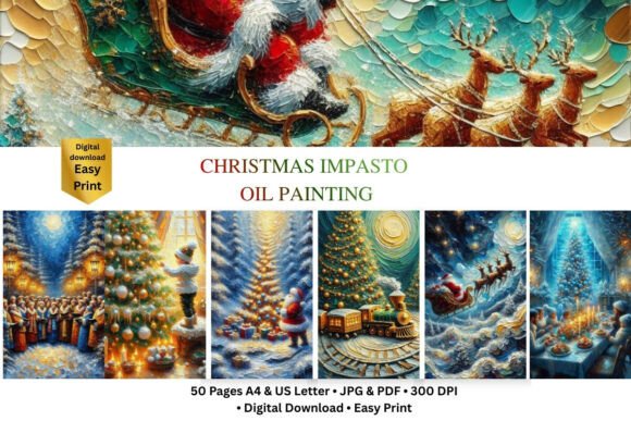 Christmas Impasto Oil Painting Embroidery Review