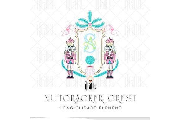 Christmas Nutcracker Monogram Crest Illustrations Review