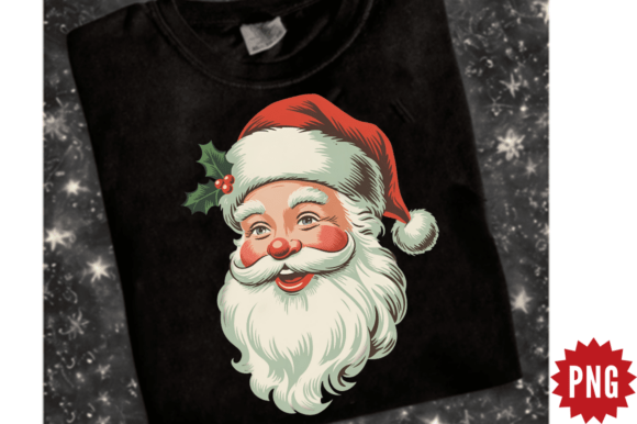 Christmas Santa Head PNG Clipart Design for Illustrations