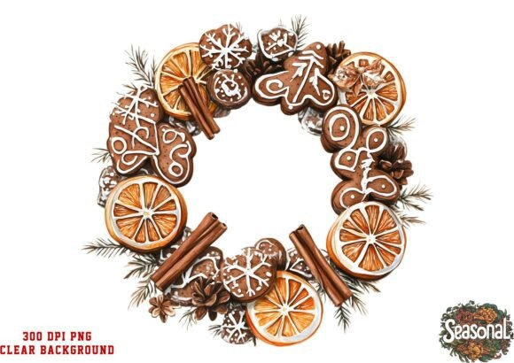 Cinnamon Orange Christmas Wreath PNG Review