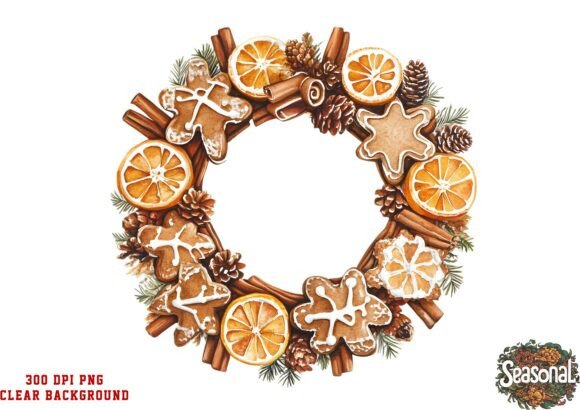 Citrus Spice Christmas Wreath PNG: A Review for Illustrations