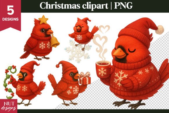 Cute Christmas Cardinals PNG: A Designer’s Review for Illustrations