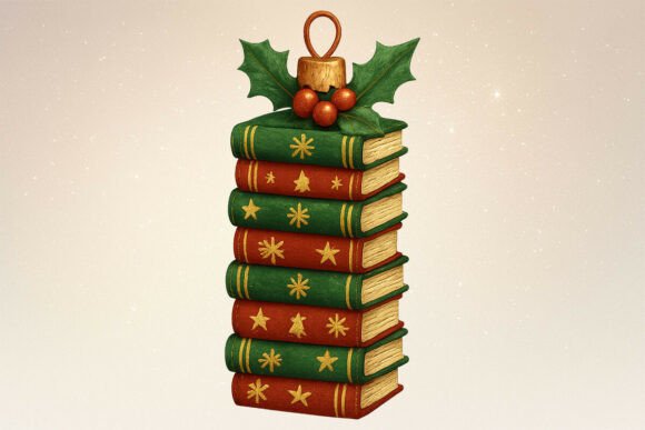 Festive Christmas Book Ornament PNG: A Designer’s Review