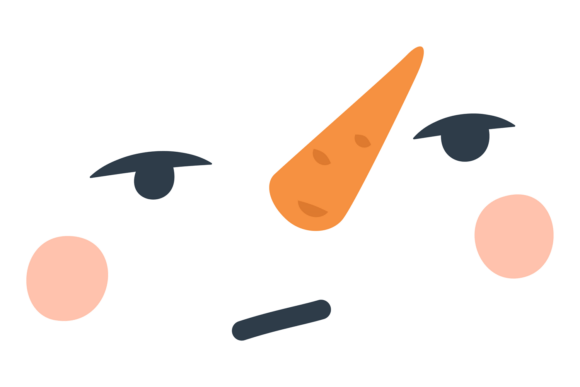 Gloomy Snowman Face. Christmas Funny Sno Illustrations