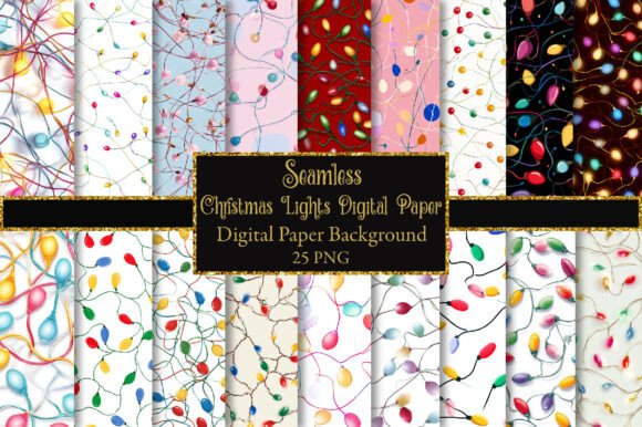 Messy Christmas Lights Digital Paper: A Practical Review for Illustrations