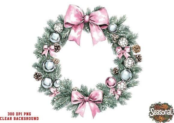 Pale Frost Christmas Wreath PNG Review