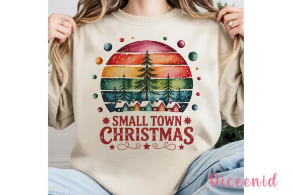 Small Town Christmas PNG Clipart for Illustrations