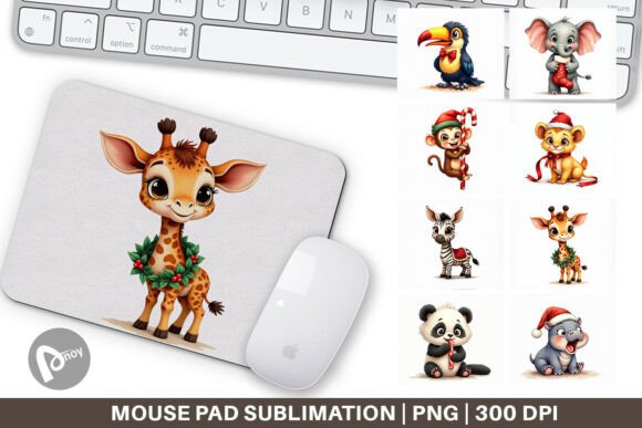Vintage Safari Christmas Mouse Pad: A Designer’s Review for Branding and Illustrations