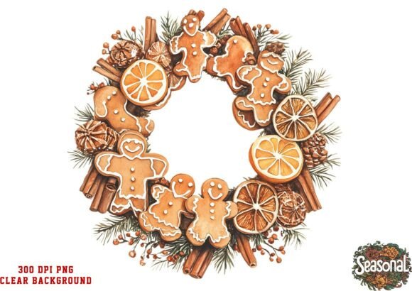 Warm Spice Christmas Wreath Clipart: A Brand Designer’s Review for Seasonal Marketing